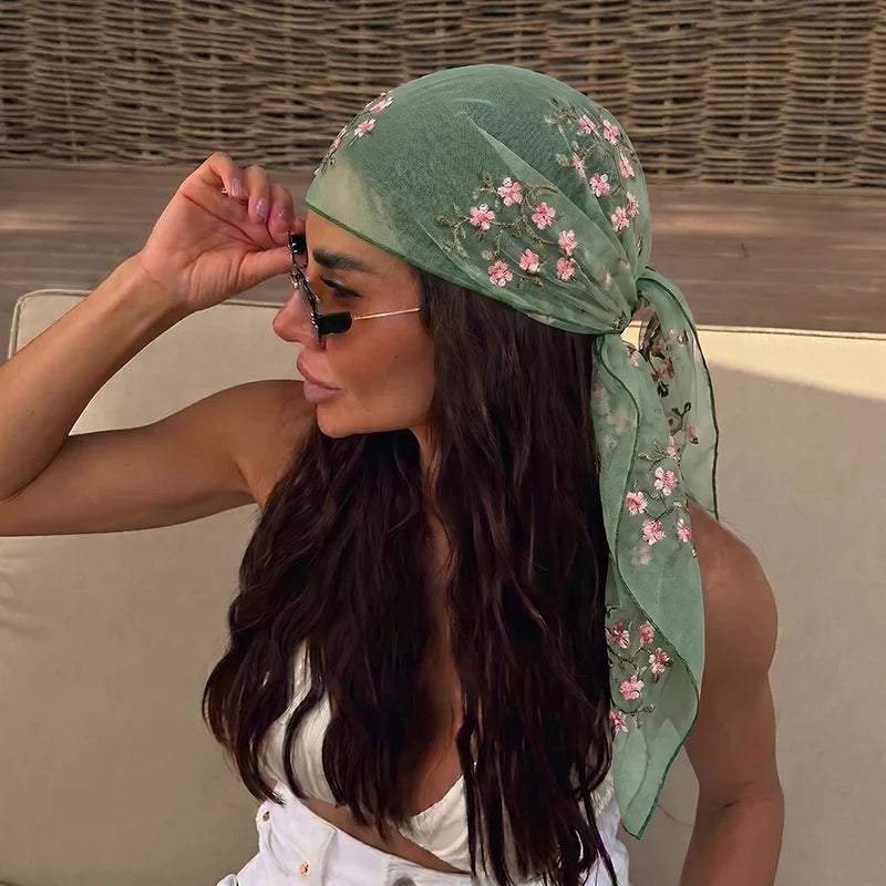 Women Hijab Wrap Shawl Flower Lace Scarves Lady Fashion Wedding Headscarves Female Spring Summer Photo Props Accessories 2026
