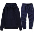 Men's Classic Hoodies and Sport Pants for Autumn and Winter, Suitable for Casual Fitness, Warmth and Casual Sportswear Sets in A