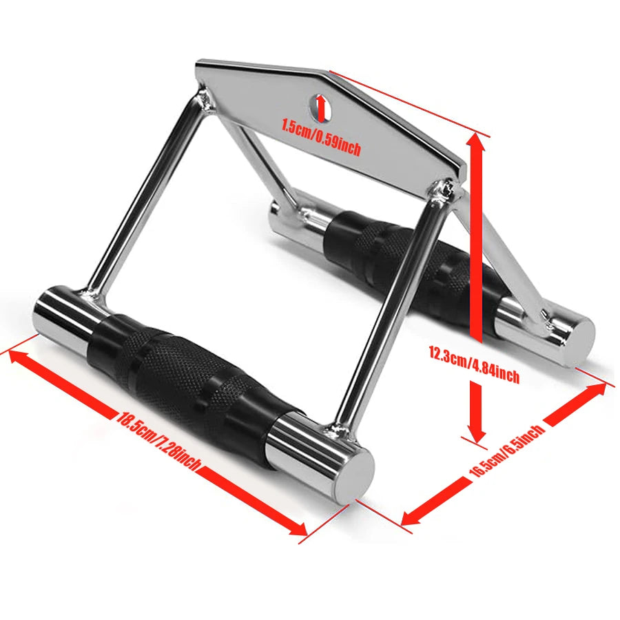 Fitness LAT Pull Down & D-Handle Gym Accessories for Cable Rowing, Weight Lifting, Biceps & Triceps Workout