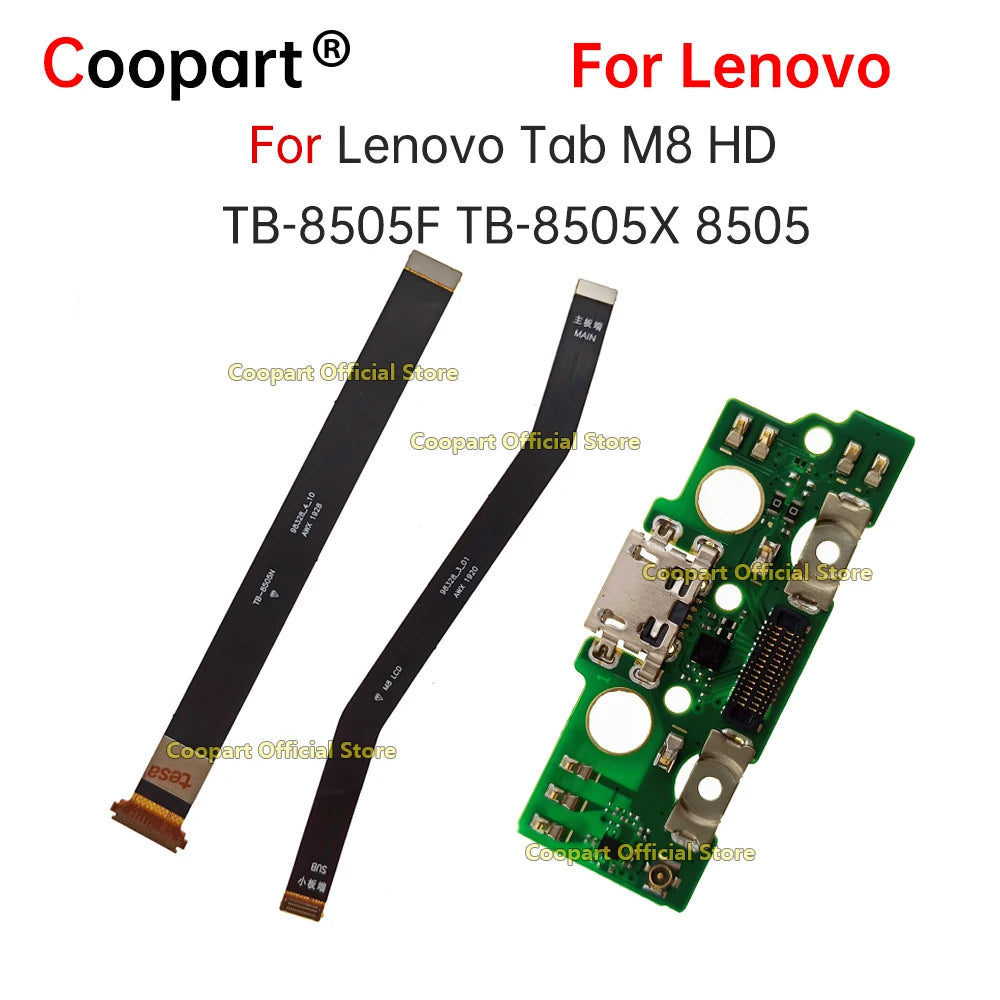 For Lenovo Tab M8 HD TB-8505F TB-8505X 8505 Usb Charger Charging Dock Plug Connector Board LCD Display Screen Main Flex Cable