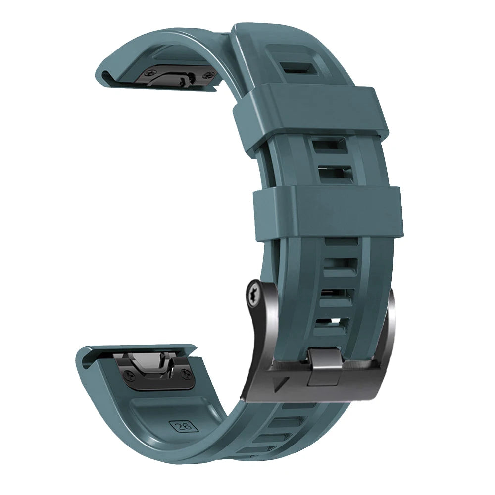 Fenix 7 7X Official Screw 22 26MM Silicone Smartwatch Band Straps For Garmin Fenix 6 6X Pro 5 5X Plus Easyfit Quick Fit Bracelet