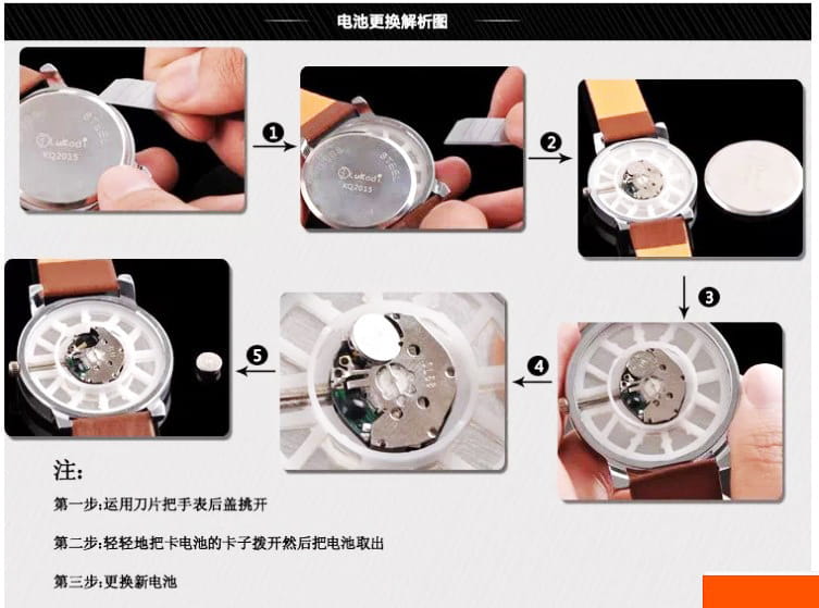 Women luxury leather quartz watch with a silver-toned case white dial brown leather strap and exposed mechanical movement.