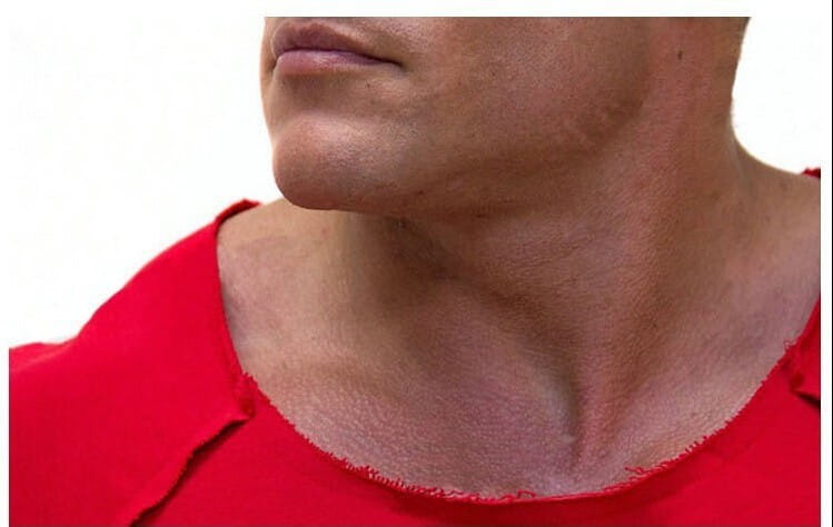 camiseta de entrenamiento de algodón roja con cuello deshilachado de la colección Hasidic Gym Graphic para hombres