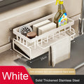 Sink Cleaning Tools Storage Rack Kitchen Drain Organizer Sponge Cleanser Rag Hanger - Space-Saving Home Essential