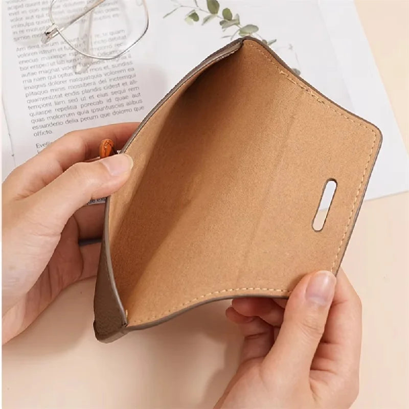 Leather Reading Glasses Bags Woman Men Portable Protective Travel Sunglasses Case Fashion Eyewear Protector