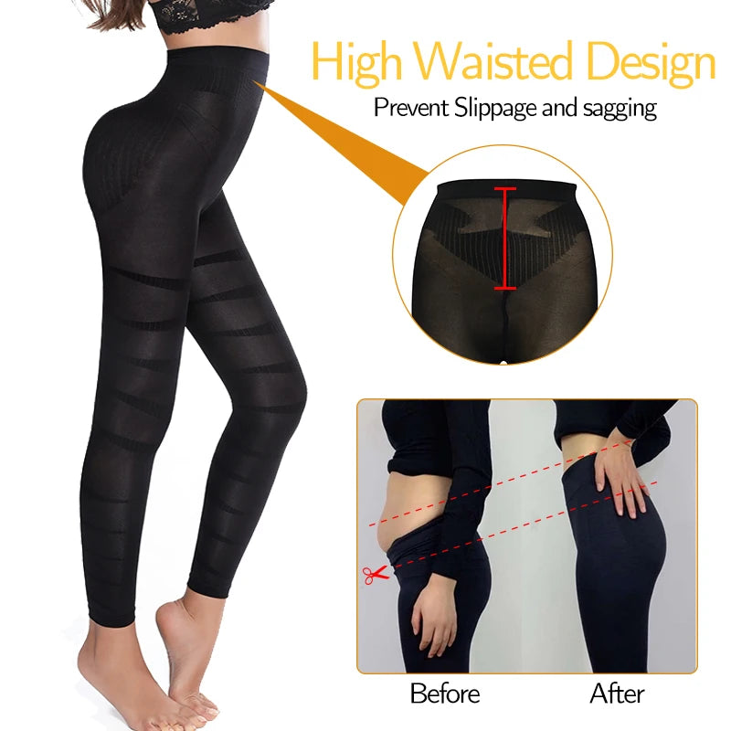 Women Legging High Waist New Leggins Tummy Control Panties Waist Trainer Slimming Pants Body Shaper Thigh Sculpting Slimmer