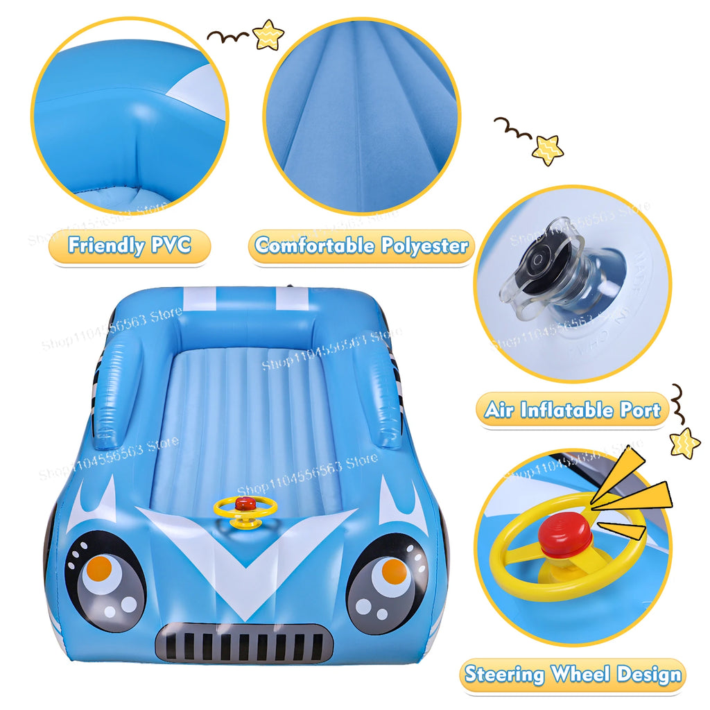 Kids Travel Air Mattress, Automatic Inflatable Bed for Children's Indoor Play & Nap Time