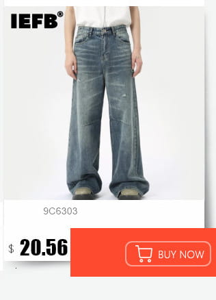 Blue denim iEfb camouflage wide leg jeans with a relaxed fit and subtle distressing details.