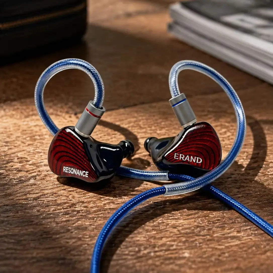 ERAND RESONANCE 5 RED 2DD+2BA+1MP Hybrid IEMs Wired HIFI In-ear Earphones 5-driver 5-tube 5-way Monitor Headphones Earbuds