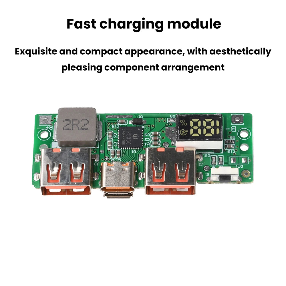 IP5356 Fast Charging Power Bank DIY Module Mobile Power Bank DIY Kit For Phone Pad PD QC VOOC Protocol Type C USB Po