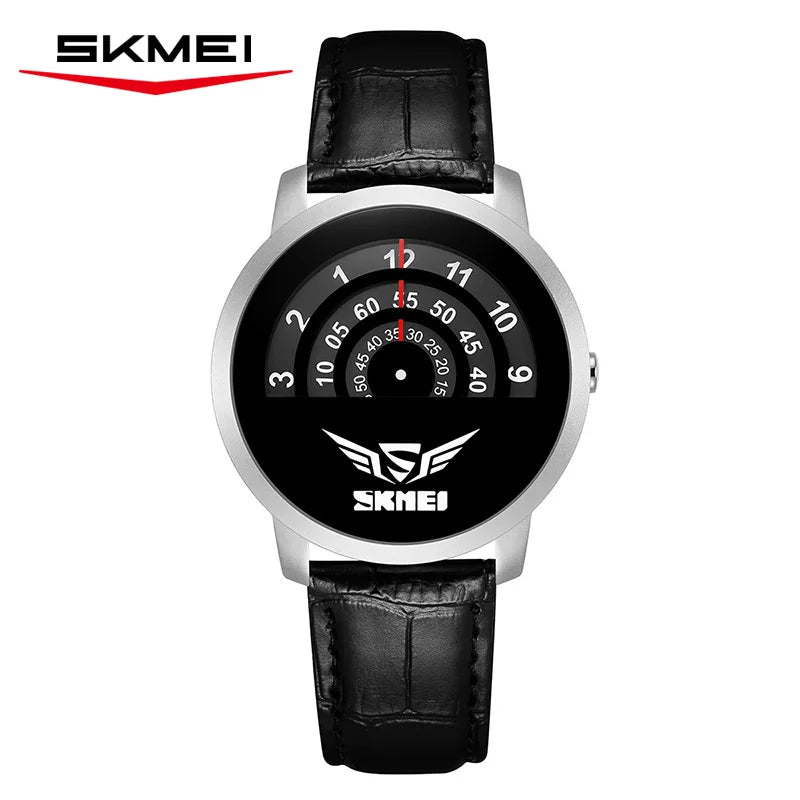 SKMEI 2677 Luxury Brand Fashion Wristwatches Male Clock Relogio Masculino Men's Quartz Watch Waterproof Steel /Leather Watches