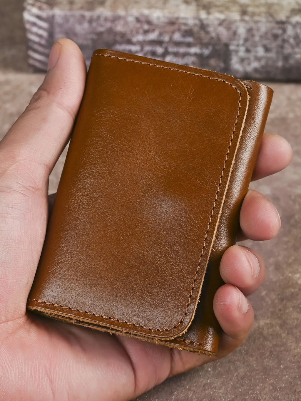 Genuine Cowhide Leather Wallet for Men Women Vintage Handmade Short Small Men's Wallets Compact Card Holder Leather Coin Purse