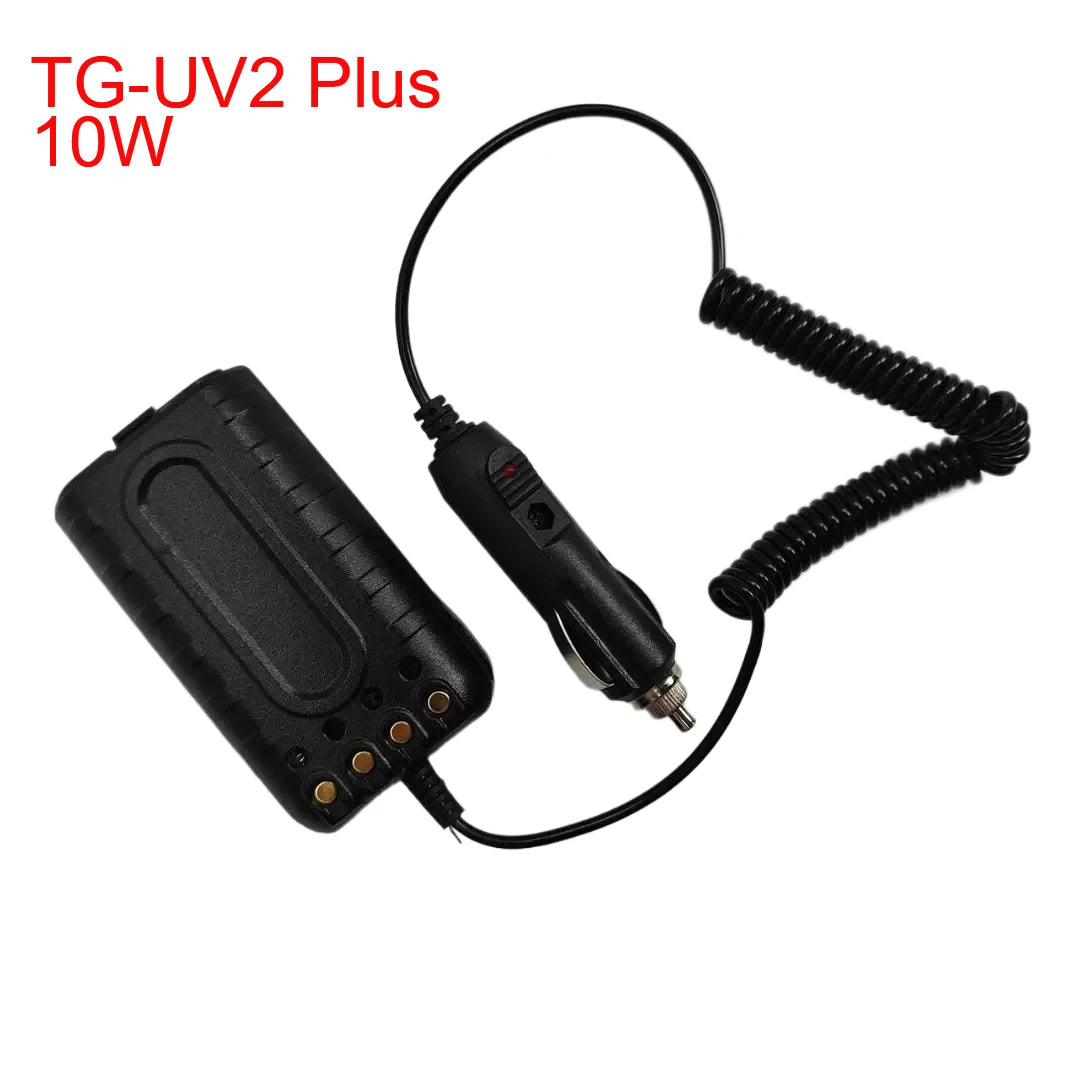 Original 12V DC Car Charger Battery Eliminator for QuanSheng TG-UV2 Plus 10W Walkie Talkie