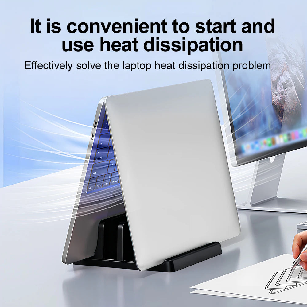 Office ABS  Laptop Stand Vertical Save Desktop Space Easy To Place Computer Accessories Scalable Width Office Desk Storage