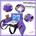 Kids Travel Seat Tray for Car Children's Toy Storage Table Drawing Board Safety Tray Dining Beverage Rack Road Trip Activities