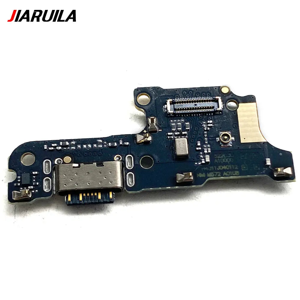 placa de circuito azul con puerto usb-c y componentes electrónicos que muestran el reverso del cable flexible del puerto de carga usb para xiaomi redmi 10c 10a 13c 14c, compatible con el envío por correo postal de China