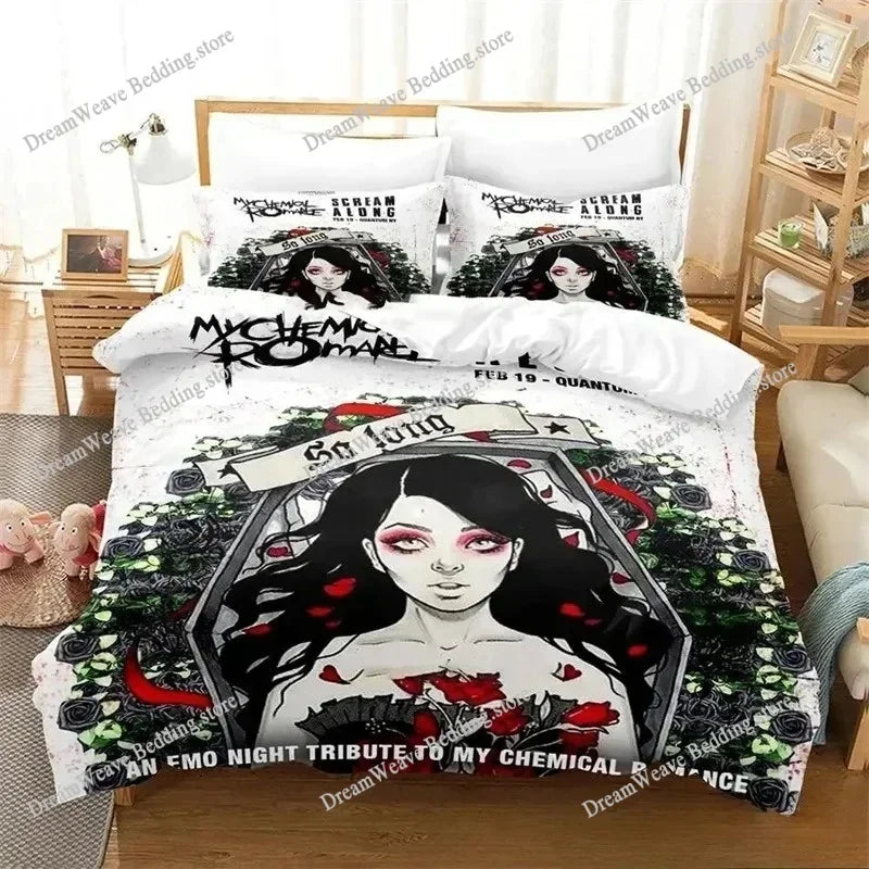 My Chemical Romance Bedding Set Single Twin Full Queen King Size Bed Set Aldult Kid Bedroom Duvetcover Sets Bed Sheet Set 202574
