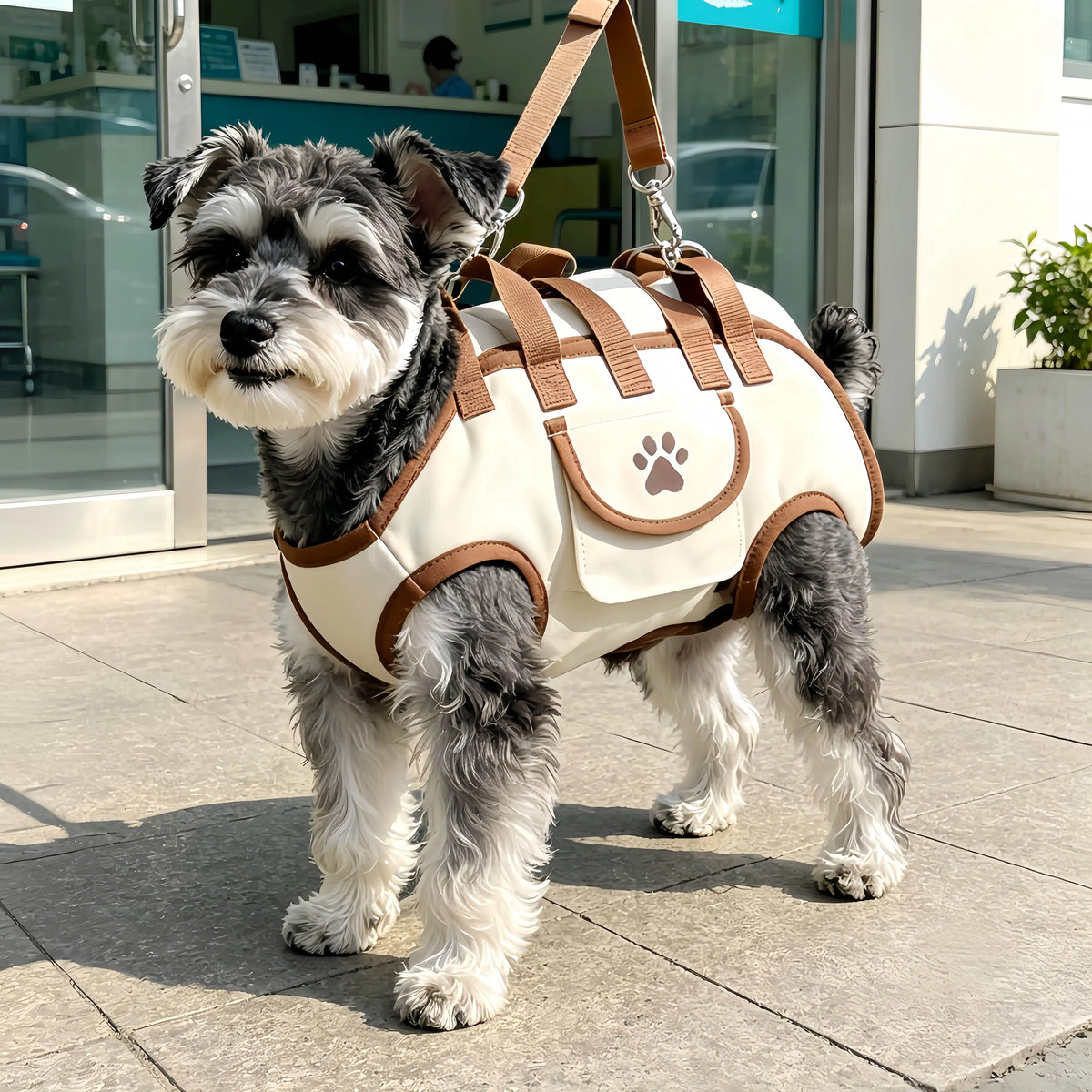 1-Piece Pet Travel Backpack, 3-in-1 Medium Size (Suitable for 4-6.5kg Pets), Pet Dog Backpack, Portable Crossbody Handbag, Shoulder Bag, Small Dog and Cat Pet Outing Bag, Dog Walking Bag