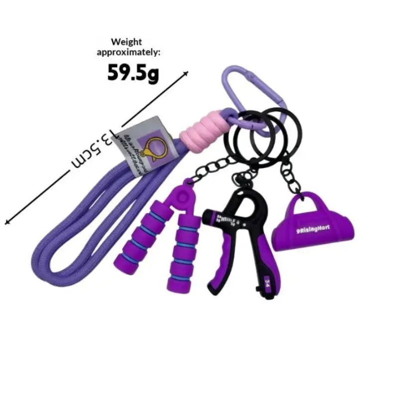 Personalized Sports Style Keychain Durable Fitness Series Pendant for Gym Bag Car Key Accessories Gift for Fitness Enthusiasts