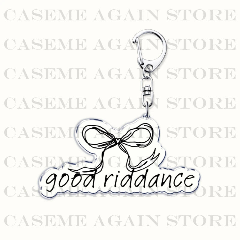 Hot Female Singer Keychains for Accessories Jewelry Good Riddance The Secret of Us This Is What It Feels Like Keyrings Fans Gift