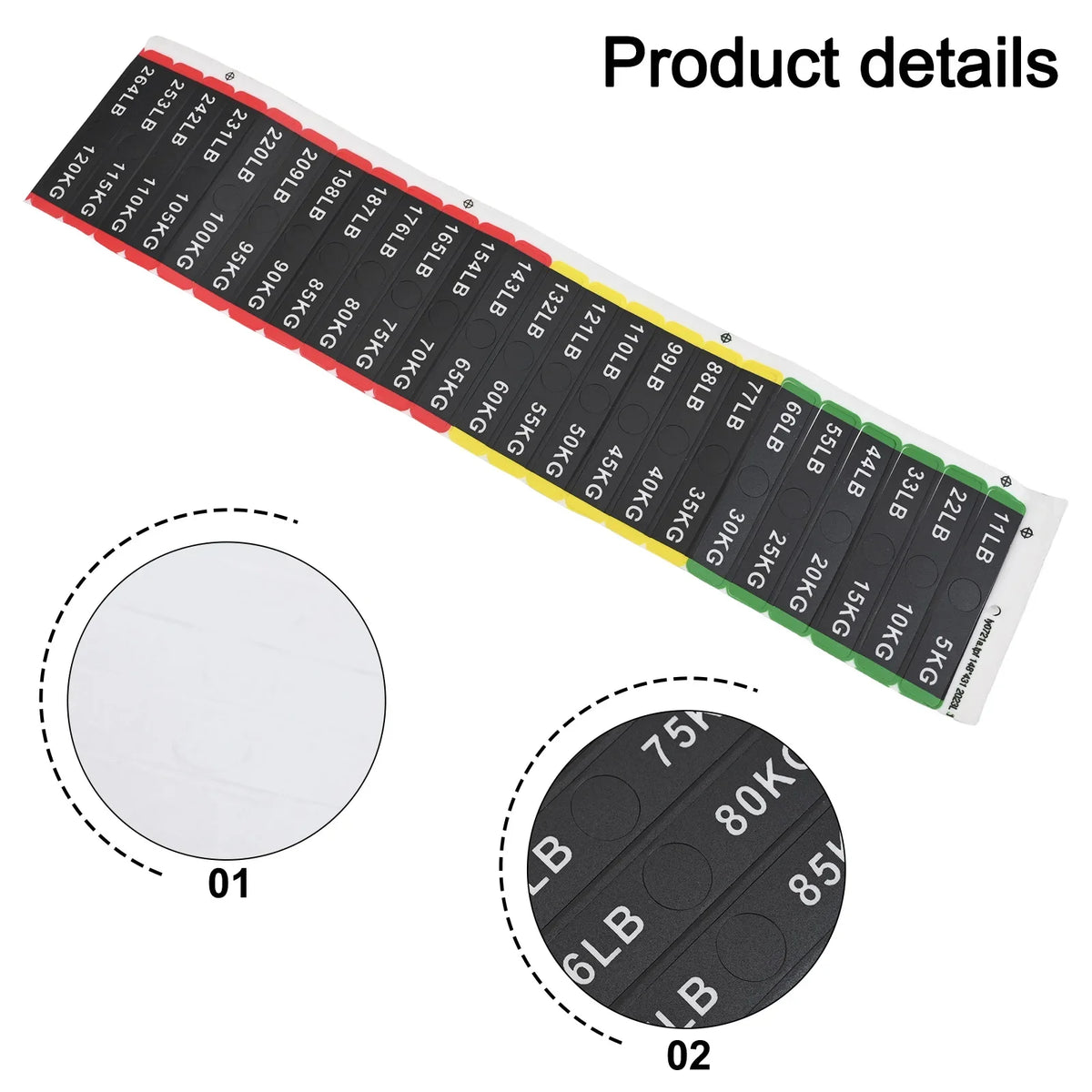 Fitness Equipment Weight Stickers Gym Weight Stack Labels Number Stickers 5kg To 120kg Gym Weight Equipment Label Number Sticker