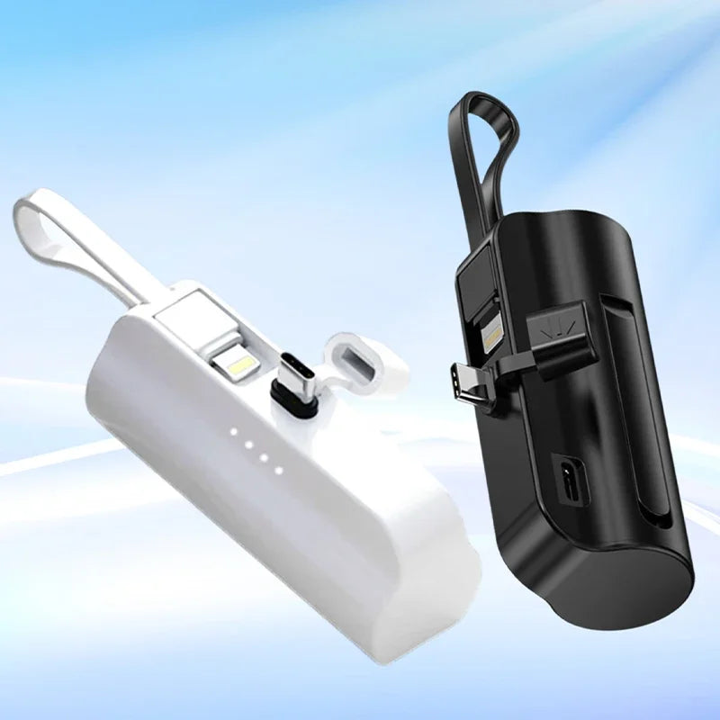 Mini Power Bank Portable 10000mAh Power Phone Charger Capsule Dual USB-C Ports For IPhone16/15/15plus/15pro/15proMax and Android