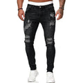2026 Spring Summer New Men Denim Pants Casual Slim Fit Skinny Ripped Versatile Fashion Long Jeans Men