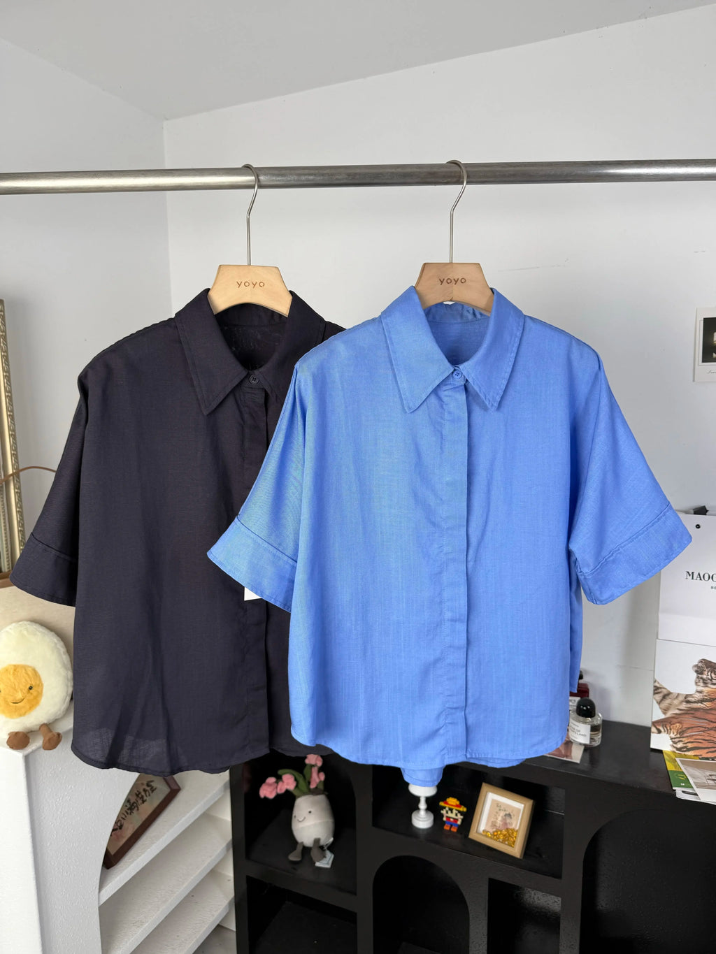 Casual Loose Button Up Short Sleeve Linen Shirt Women Summer Blouse Versatile Female Blousas