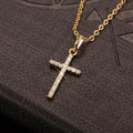 Cross Necklaces Chain Simple Pendants for Women Men Zircon Rhinestone Jewelry Gifts