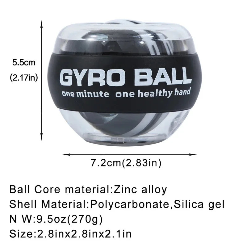 Automatic‑Start Wrist Gyro Ball, Wrist Arm Power Trainer Gyroscopic Exercise Device for Forearm Strength Home Fitness Workout