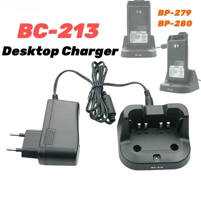 BC-213 BC213 Dock Charger for ICOM IC-V88 IC-U88 IC-F29SR F2000T BP279 BP280