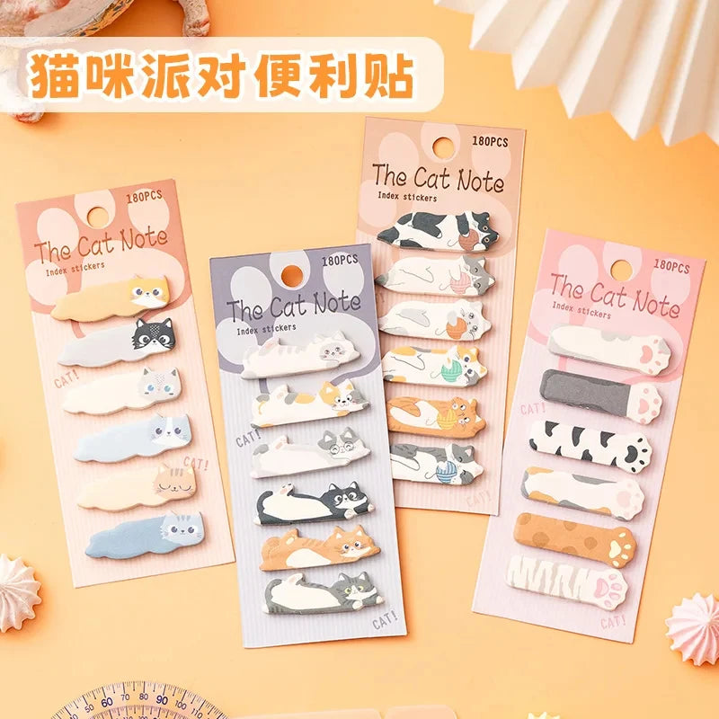 1 Set Stationery DIY Leisure Cat Series Cute Paper Memo Pad Sticker Post Sticky Notes Notepad School Office Supplies Gift