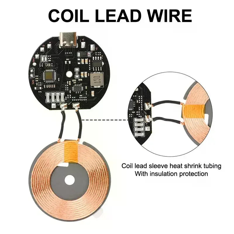 20W High Power Wireless Charger Transmitter Module 12V/24V Mobile Phone Quick Charging Circuit Board Vehicle Wireless Charger