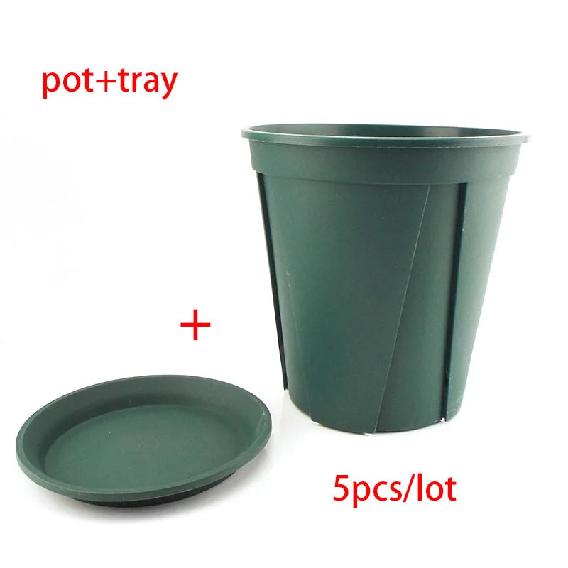 5pcs Plastic Nursery Pots Tray Plant Flower Pot Grow Plantenpot Garden Planter Tools Gardening for Herb Succulents Flowerpot