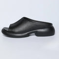 2025  Women's Sandals High Quality Leather Slides High Heels Sandals Sheepskin Platform Slippers Lady Fashion Shoes Summer
