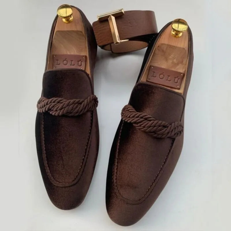 Shoes for Men Suede Fashion Moccasin Business Casual Shoe Plus Size Comfortable Non Slip Loafers Luxury 2026 New Men Dress Shoes