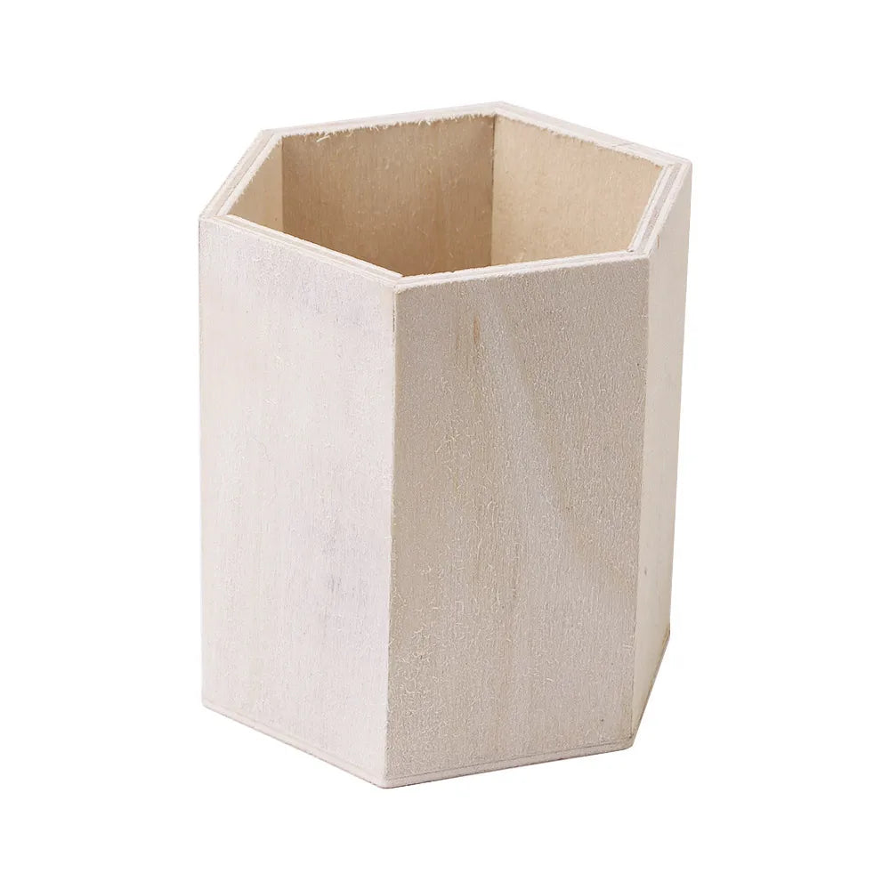 Lovely Fashion Desk Accessories Stationery Office Organizer Office Pen Holder Pencil Holders Storage Box Wooden