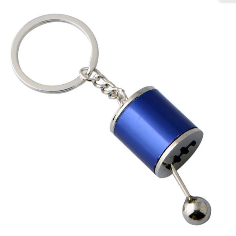 Car Gear box Keychains for Man Metal Gear Head Key Rings Manual Transmission Lever Car Refitting Keychain Car Interior Ornaments