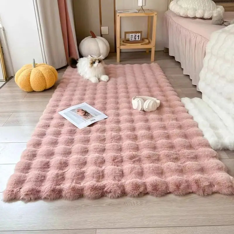 New Bedroom Bedside Carpet Thickened Plush Tatami Floor Mat Drifting Window Mat Living Room Dormitory Winter Rugs Decorating