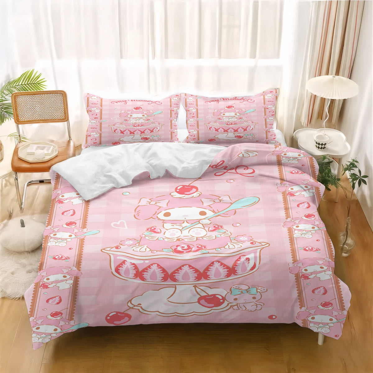 Bedding Set My Melody Duvet Cover Teen Bedroom 100% Polyester Decor Ultra Soft Comfortable Children Room New Various Size