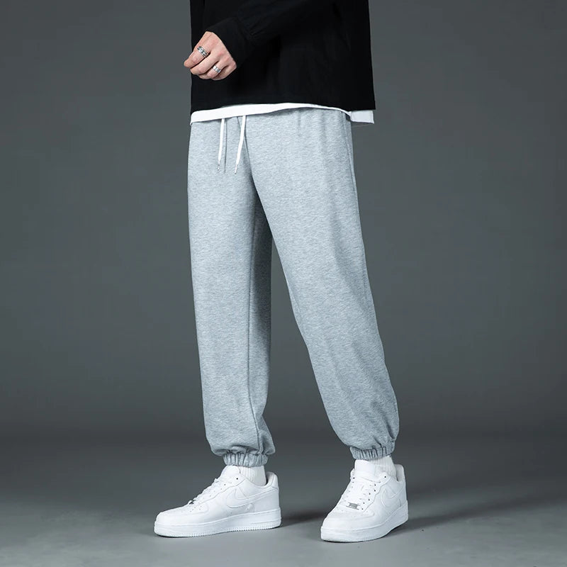 Men's Casual Pants Spring Autumn 2024 New Sports Casual Men's Feet Thin Breathable Comfortable Summer Gray Casual Sweat Pants