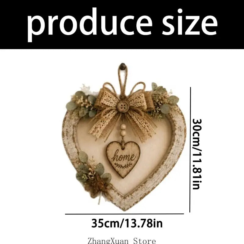 Heart Accent Plaque with Natural Finish for Entry Display 3XUF