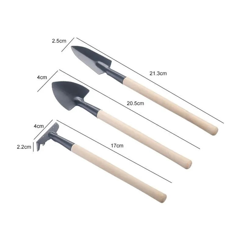 Gardening Tools Three-Piece Set Mini Garden Tools Multi-Function Shovel Harrow Shovel Household Plant Pine Soil Shovel