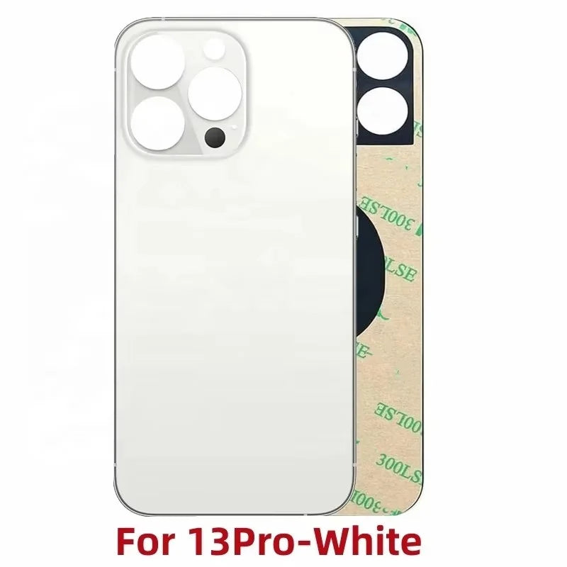 Back Glass For iPhone 13Pro-13 Pro Max Back Cover Glass Fast Replacement   Housing Battery Cover Big Hole Rear Glass with  glue