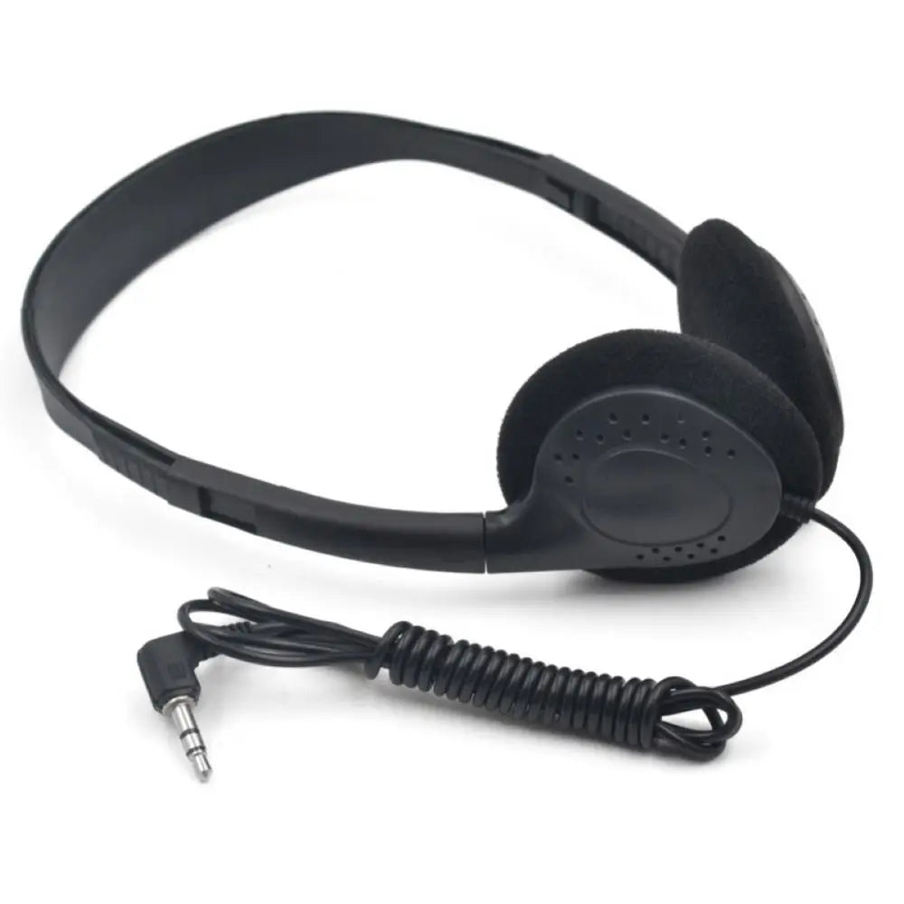 Casque de jeu filaire noir avec réduction du bruit, oreillettes rembourrées pour plus de confort, câble en spirale et fiche de type 3,5 mm, pour une connexion audio.