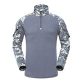New Men's Outdoor Tactical Hiking T-Shirts Combat Military Army Camouflage Long Sleeve Hunting Climbing Comfort Sport Shirt Tops