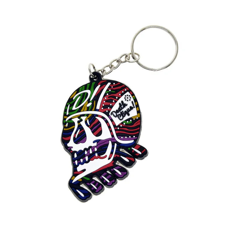 2D Custom Design Soft PVC Keychain Personalized Rubber Key Ring Wholesale Key Pendant