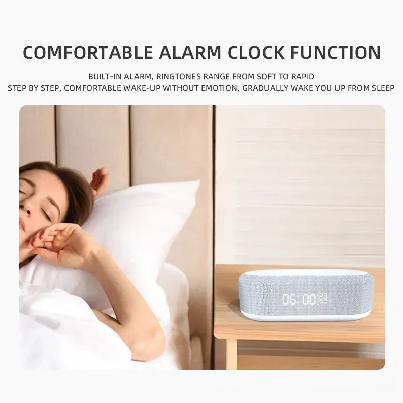 30W Wireless Chargers Pad Stand Phone Fast Charging Dock Alarm Bedroom Lamp Night Light Desktop Clock Temperature Thermometer
