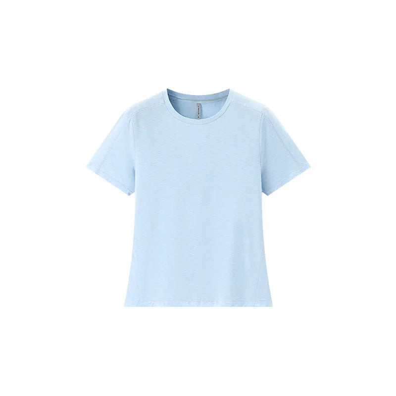 Women Merino Wool Blend Athletic ACTIVE T-Shirt Short Sleeve Quick Dry Odor Resistant Breathable Outdoor Running Hiking Top TEE
