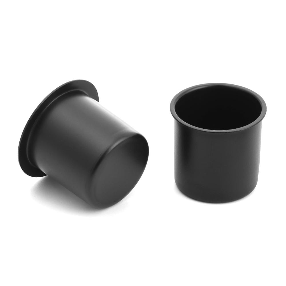 Coupes à bougies en métal noir avec une finition mate et des rebords évasés, conçues pour des créations DIY et des supports